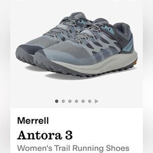 Merrell Antora 3 Women's Trail Shoes - Gray and Blue